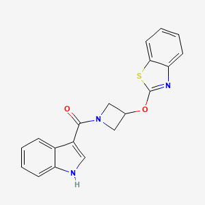 (3-(benzo[d]thiazol-2-yloxy)azetidin-1-yl)(1H-indol-3-yl)methanone - 1421446-30-1