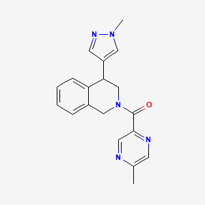 (4-(1-methyl-1H-pyrazol-4-yl)-3,4-dihydroisoquinolin-2(1H)-yl)(5-methylpyrazin-2-yl)methanone - 2034463-61-9