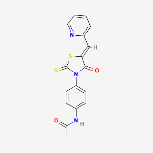 (Z)-N-(4-(4-oxo-5-(pyridin-2-ylmethylene)-2-thioxothiazolidin-3-yl)phenyl)acetamide - 868148-24-7