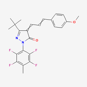 5-Tert-butyl-4-[3-(4-methoxyphenyl)prop-2-enylidene]-2-(2,3,5,6-tetrafluoro-4-methylphenyl)pyrazol-3-one - 1024741-09-0