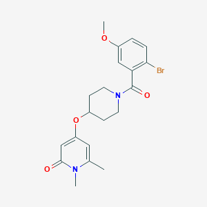 4-((1-(2-bromo-5-methoxybenzoyl)piperidin-4-yl)oxy)-1,6-dimethylpyridin-2(1H)-one - 2034291-26-2
