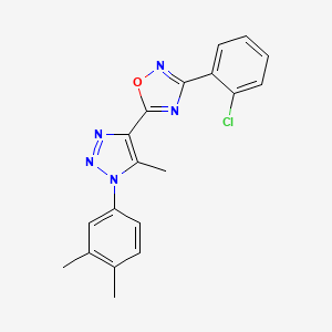 3-(2-chlorophenyl)-5-(1-(3,4-dimethylphenyl)-5-methyl-1H-1,2,3-triazol-4-yl)-1,2,4-oxadiazole - 941929-32-4