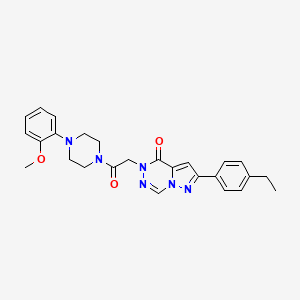 2-(4-ethylphenyl)-5-(2-(4-(2-methoxyphenyl)piperazin-1-yl)-2-oxoethyl)pyrazolo[1,5-d][1,2,4]triazin-4(5H)-one - 1291844-18-2