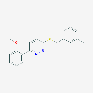 3-(2-Methoxyphenyl)-6-((3-methylbenzyl)thio)pyridazine - 896044-30-7