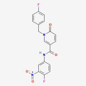 N-(4-fluoro-3-nitrophenyl)-1-[(4-fluorophenyl)methyl]-6-oxo-1,6-dihydropyridine-3-carboxamide - 941904-86-5