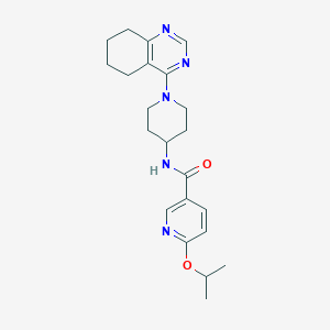 6-isopropoxy-N-(1-(5,6,7,8-tetrahydroquinazolin-4-yl)piperidin-4-yl)nicotinamide - 2034258-02-9
