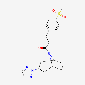 1-((1R,5S)-3-(2H-1,2,3-triazol-2-yl)-8-azabicyclo[3.2.1]octan-8-yl)-3-(4-(methylsulfonyl)phenyl)propan-1-one - 2108363-02-4
