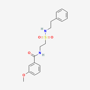 3-methoxy-N-(2-(N-phenethylsulfamoyl)ethyl)benzamide - 899739-14-1