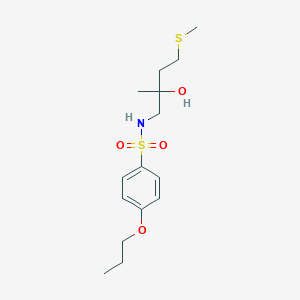N-(2-hydroxy-2-methyl-4-(methylthio)butyl)-4-propoxybenzenesulfonamide - 1396888-88-2