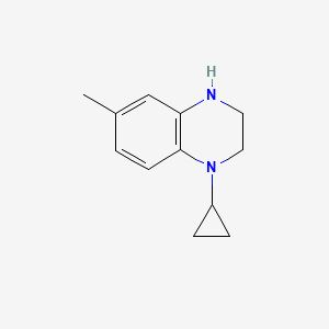 4-Cyclopropyl-7-methyl-2,3-dihydro-1H-quinoxaline - 1523393-38-5