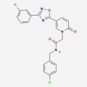 2-(5-(3-(3-bromophenyl)-1,2,4-oxadiazol-5-yl)-2-oxopyridin-1(2H)-yl)-N-(4-chlorobenzyl)acetamide - 1326853-74-0