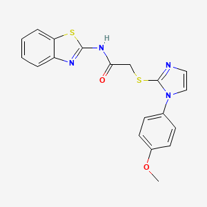 N-(benzo[d]thiazol-2-yl)-2-((1-(4-methoxyphenyl)-1H-imidazol-2-yl)thio)acetamide - 688336-00-7