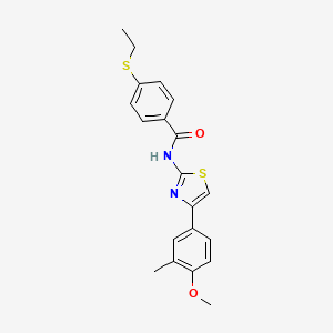 4-(ethylthio)-N-(4-(4-methoxy-3-methylphenyl)thiazol-2-yl)benzamide - 922571-33-3