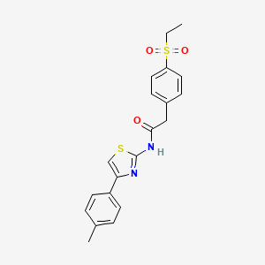 2-(4-(ethylsulfonyl)phenyl)-N-(4-(p-tolyl)thiazol-2-yl)acetamide - 919853-35-3