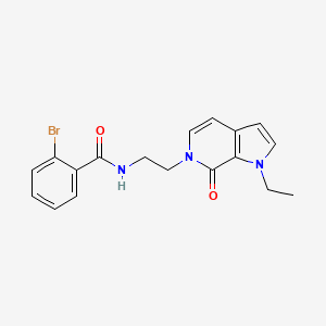 2-bromo-N-(2-(1-ethyl-7-oxo-1H-pyrrolo[2,3-c]pyridin-6(7H)-yl)ethyl)benzamide - 2034460-95-0