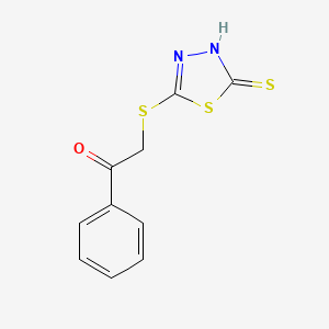 1-Phenyl-2-[(5-sulfanyl-1,3,4-thiadiazol-2-yl)sulfanyl]ethan-1-one - 866144-11-8