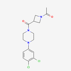 1-(3-(4-(3,4-Dichlorophenyl)piperazine-1-carbonyl)azetidin-1-yl)ethanone - 1421524-31-3