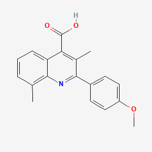 2-(4-Methoxyphenyl)-3,8-dimethylquinoline-4-carboxylic acid - 932796-32-2