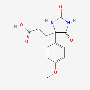 3-[4-(4-Methoxyphenyl)-2,5-dioxoimidazolidin-4-yl]propanoic acid - 30741-78-7