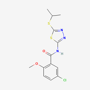 5-chloro-N-(5-(isopropylthio)-1,3,4-thiadiazol-2-yl)-2-methoxybenzamide - 391875-55-1