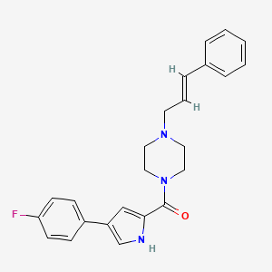 (E)-(4-cinnamylpiperazin-1-yl)(4-(4-fluorophenyl)-1H-pyrrol-2-yl)methanone - 1219915-21-5