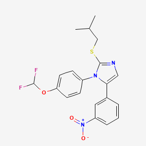 1-(4-(difluoromethoxy)phenyl)-2-(isobutylthio)-5-(3-nitrophenyl)-1H-imidazole - 1226434-63-4