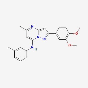2-(3,4-dimethoxyphenyl)-5-methyl-N-(3-methylphenyl)pyrazolo[1,5-a]pyrimidin-7-amine - 950300-92-2