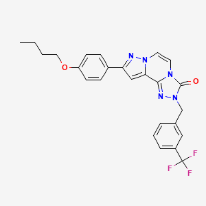 9-(4-butoxyphenyl)-2-(3-(trifluoromethyl)benzyl)pyrazolo[1,5-a][1,2,4]triazolo[3,4-c]pyrazin-3(2H)-one - 1326879-97-3