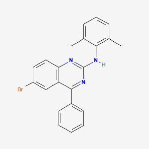 6-bromo-N-(2,6-dimethylphenyl)-4-phenylquinazolin-2-amine - 361473-86-1