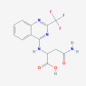 3-Carbamoyl-2-{[2-(trifluoromethyl)quinazolin-4-yl]amino}propanoic acid - 1093853-51-0