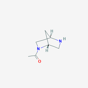 1-[(1R,4R)-2,5-diazabicyclo[2.2.1]heptan-2-yl]ethan-1-one - 1256238-99-9