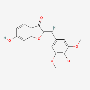 6-Hydroxy-7-methyl-2-[(3,4,5-trimethoxyphenyl)methylidene]-1-benzofuran-3-one - 859660-89-2