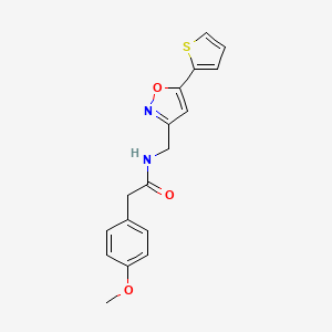 2-(4-methoxyphenyl)-N-((5-(thiophen-2-yl)isoxazol-3-yl)methyl)acetamide - 946263-38-3