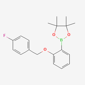1,3,2-Dioxaborolane, 2-[2-[(4-fluorophenyl)methoxy]phenyl]-4,4,5,5-tetramethyl- - 2246638-38-8