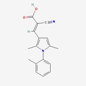 2-cyano-3-[2,5-dimethyl-1-(2-methylphenyl)-1H-pyrrol-3-yl]prop-2-enoic acid - 743440-56-4