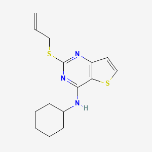 2-(allylsulfanyl)-N-cyclohexylthieno[3,2-d]pyrimidin-4-amine - 478067-63-9