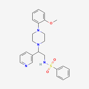 N-[2-[4-(2-methoxyphenyl)piperazin-1-yl]-2-pyridin-3-ylethyl]benzenesulfonamide - 863586-47-4