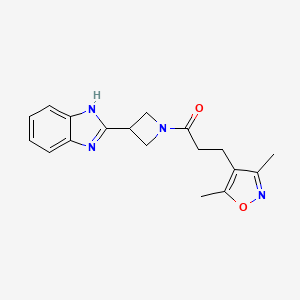 1-(3-(1H-benzo[d]imidazol-2-yl)azetidin-1-yl)-3-(3,5-dimethylisoxazol-4-yl)propan-1-one - 1334372-45-0
