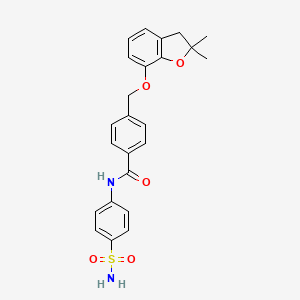 4-(((2,2-dimethyl-2,3-dihydrobenzofuran-7-yl)oxy)methyl)-N-(4-sulfamoylphenyl)benzamide - 941899-67-8