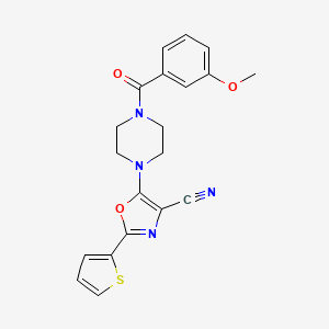 5-(4-(3-Methoxybenzoyl)piperazin-1-yl)-2-(thiophen-2-yl)oxazole-4-carbonitrile - 903191-63-9