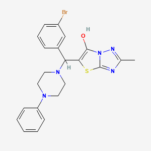 5-((3-Bromophenyl)(4-phenylpiperazin-1-yl)methyl)-2-methylthiazolo[3,2-b][1,2,4]triazol-6-ol - 869343-56-6