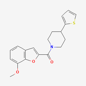 (7-Methoxybenzofuran-2-yl)(4-(thiophen-2-yl)piperidin-1-yl)methanone - 1396886-09-1