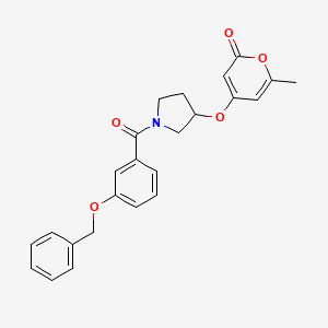 4-((1-(3-(benzyloxy)benzoyl)pyrrolidin-3-yl)oxy)-6-methyl-2H-pyran-2-one - 1795447-09-4