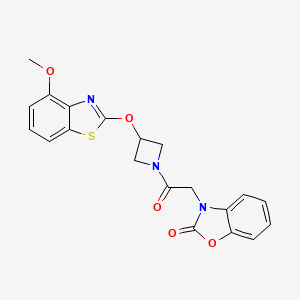 3-(2-(3-((4-methoxybenzo[d]thiazol-2-yl)oxy)azetidin-1-yl)-2-oxoethyl)benzo[d]oxazol-2(3H)-one - 1421466-46-7