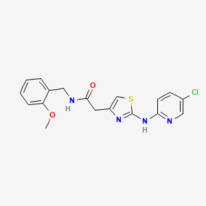 2-(2-((5-chloropyridin-2-yl)amino)thiazol-4-yl)-N-(2-methoxybenzyl)acetamide - 1226427-20-8