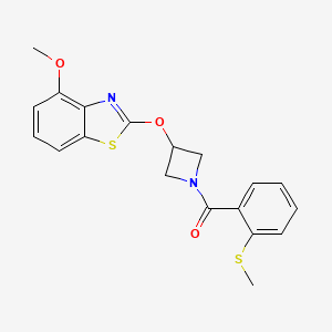 (3-((4-Methoxybenzo[d]thiazol-2-yl)oxy)azetidin-1-yl)(2-(methylthio)phenyl)methanone - 1421453-10-2