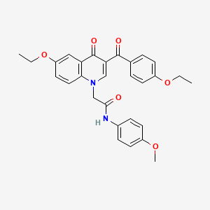 2-(6-ethoxy-3-(4-ethoxybenzoyl)-4-oxoquinolin-1(4H)-yl)-N-(4-methoxyphenyl)acetamide - 897617-78-6