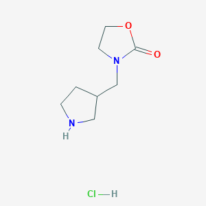 3-(Pyrrolidin-3-ylmethyl)-1,3-oxazolidin-2-one hydrochloride - 1820684-55-6