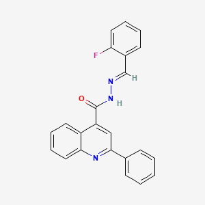 (E)-N'-(2-fluorobenzylidene)-2-phenylquinoline-4-carbohydrazide - 314076-72-7
