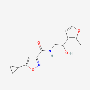5-cyclopropyl-N-[2-(2,5-dimethylfuran-3-yl)-2-hydroxyethyl]-1,2-oxazole-3-carboxamide - 2320896-36-2